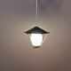 Danish hanging lamp from the 50-60s, made of brass, metal and with milky white glass shade.