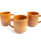 Set of 3 arcopal brown mugs