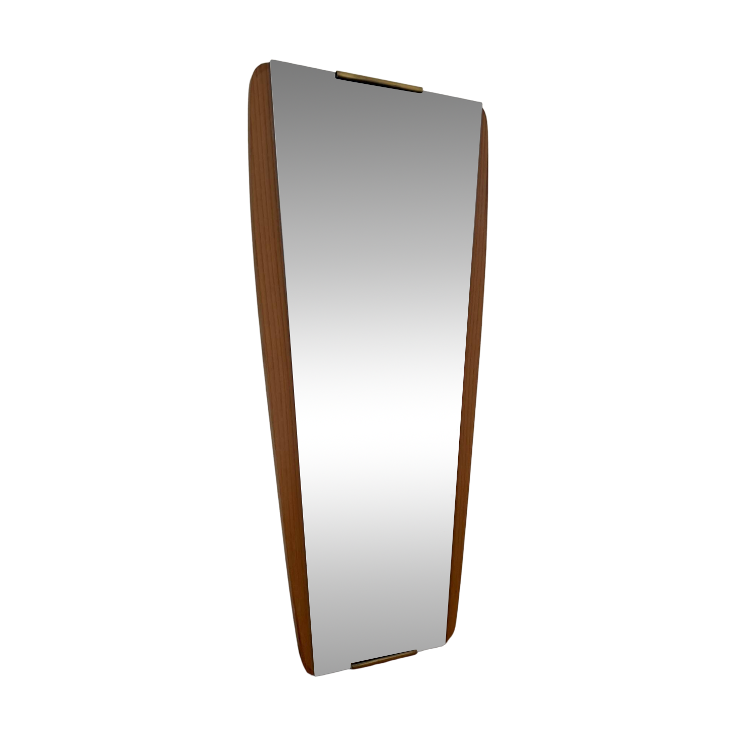 Beautiful vintage Danish mirror with nice brass details