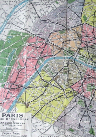 Plan Paris - Cartes Taride - années 50