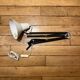 Vintage black and white Ledu architect lamp.