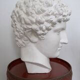White plaster Greek head