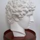 White plaster Greek head