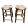 Vintage Brutalist French rope stool Wabi Sabi