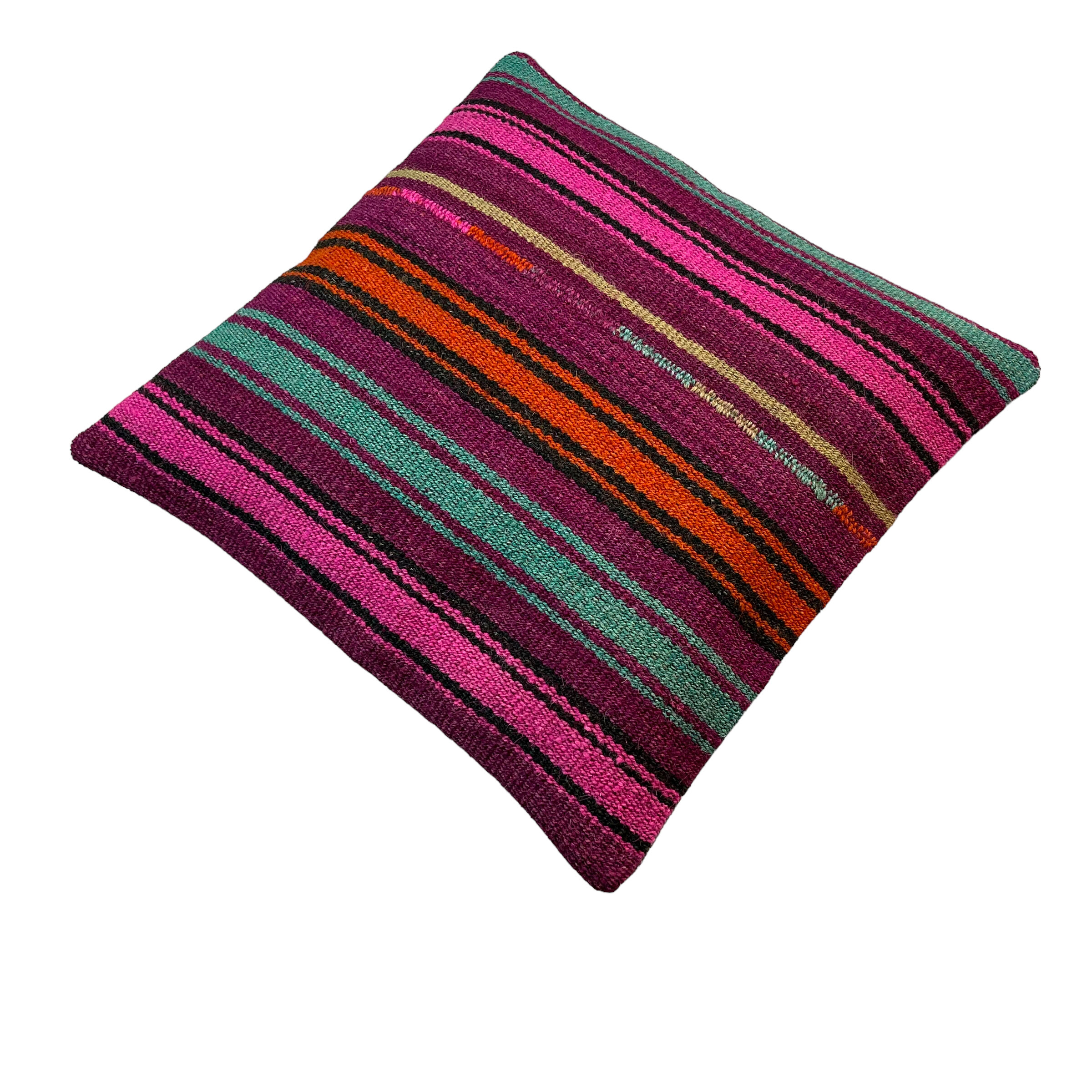 Vintage turkish kilim cushion cover , 40 x 40