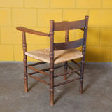 Dutch chair in wood and wicker