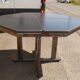 Table vers 1980 en acier et stratifié frène noir