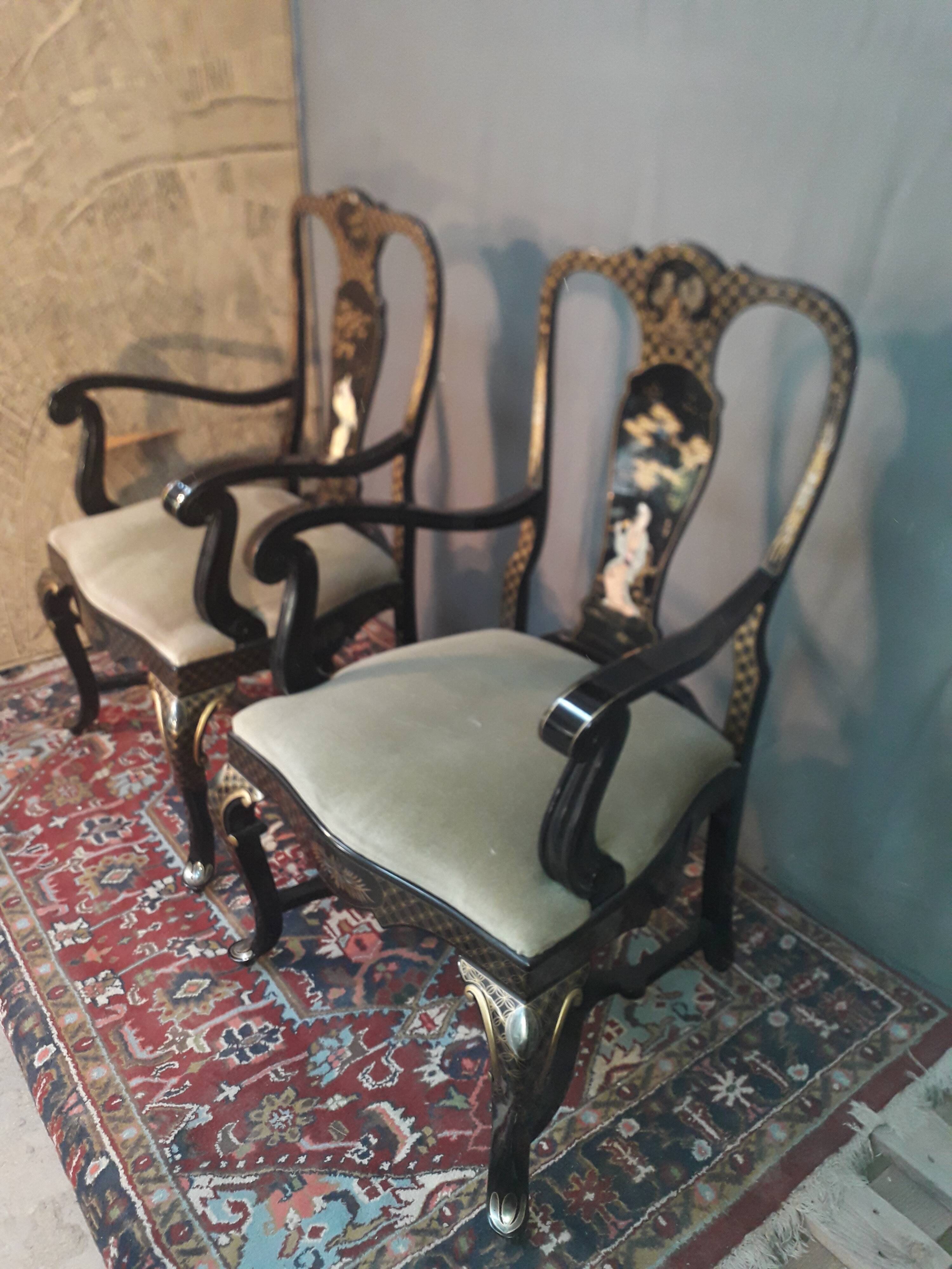Pair of Chinese armchairs