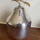 Silver metal ice bucket pear shape