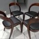 Suite de 4 Chaises a manger Baumann modèle " Gondole" années 1970
