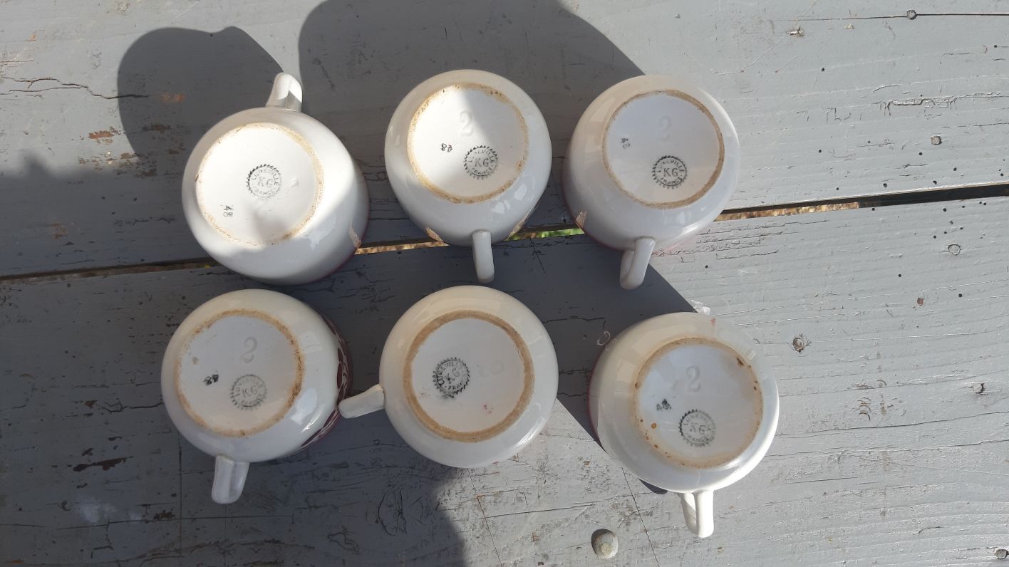 Tasses vintage luneville