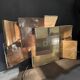 Wall light by jean-michel savary, brutalist lamp / abstract sandstone sculpture, ca 1980