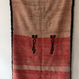 Moroccan carpet boujaad, black and faded pink