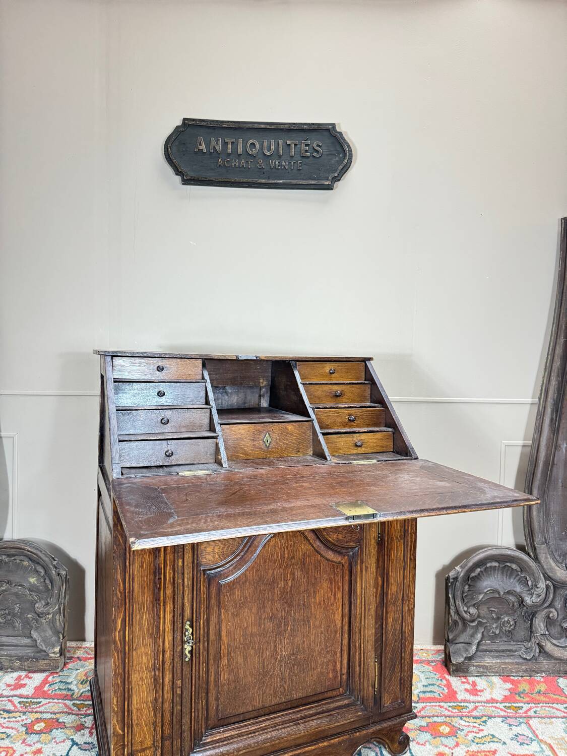 Louis XIV Period 18th Century Oak Sloping Desk