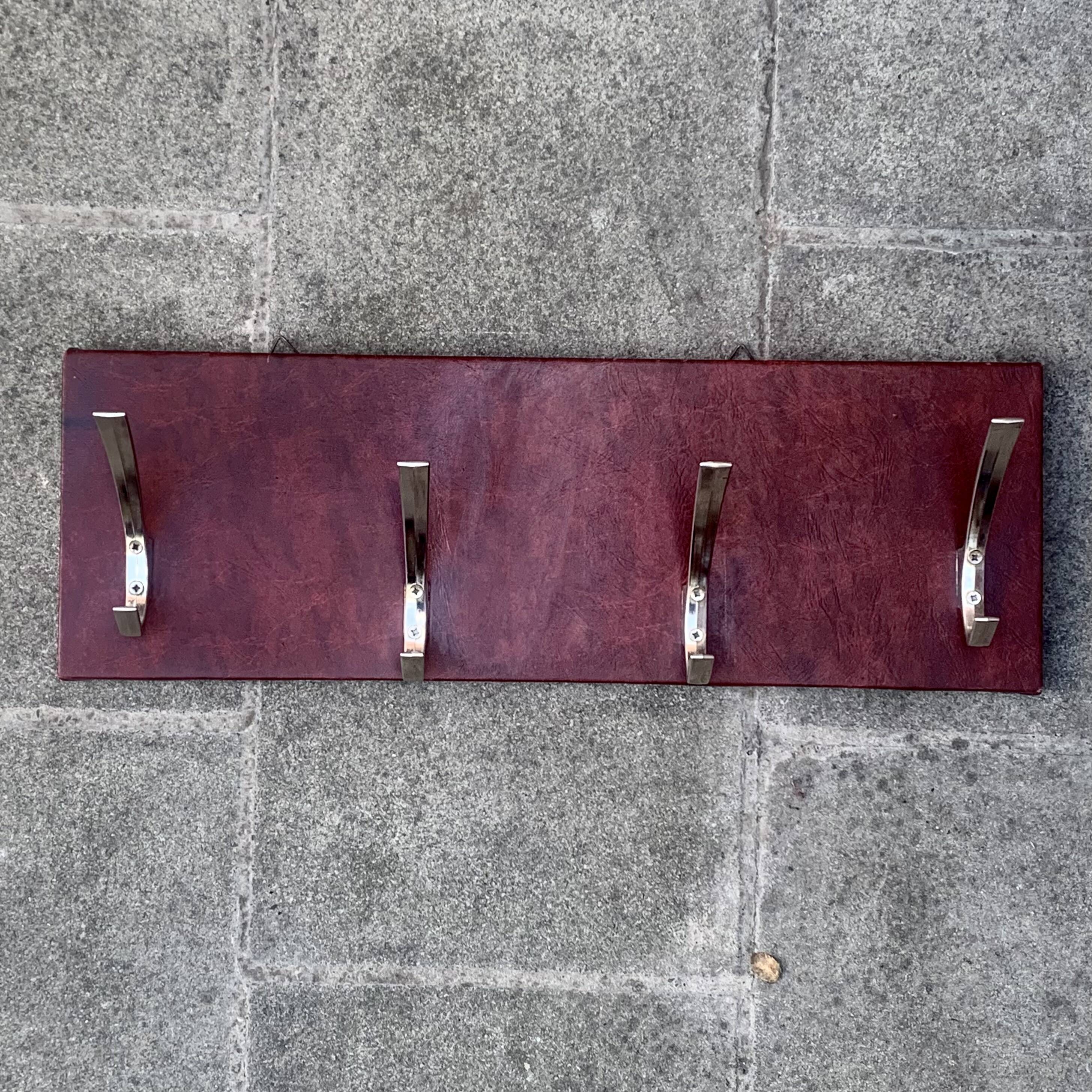 Vintage wall coat rack - 4 hooks