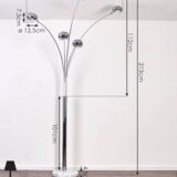 5-branch floor lamp with marble foot