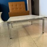 Marble and chrome coffee table