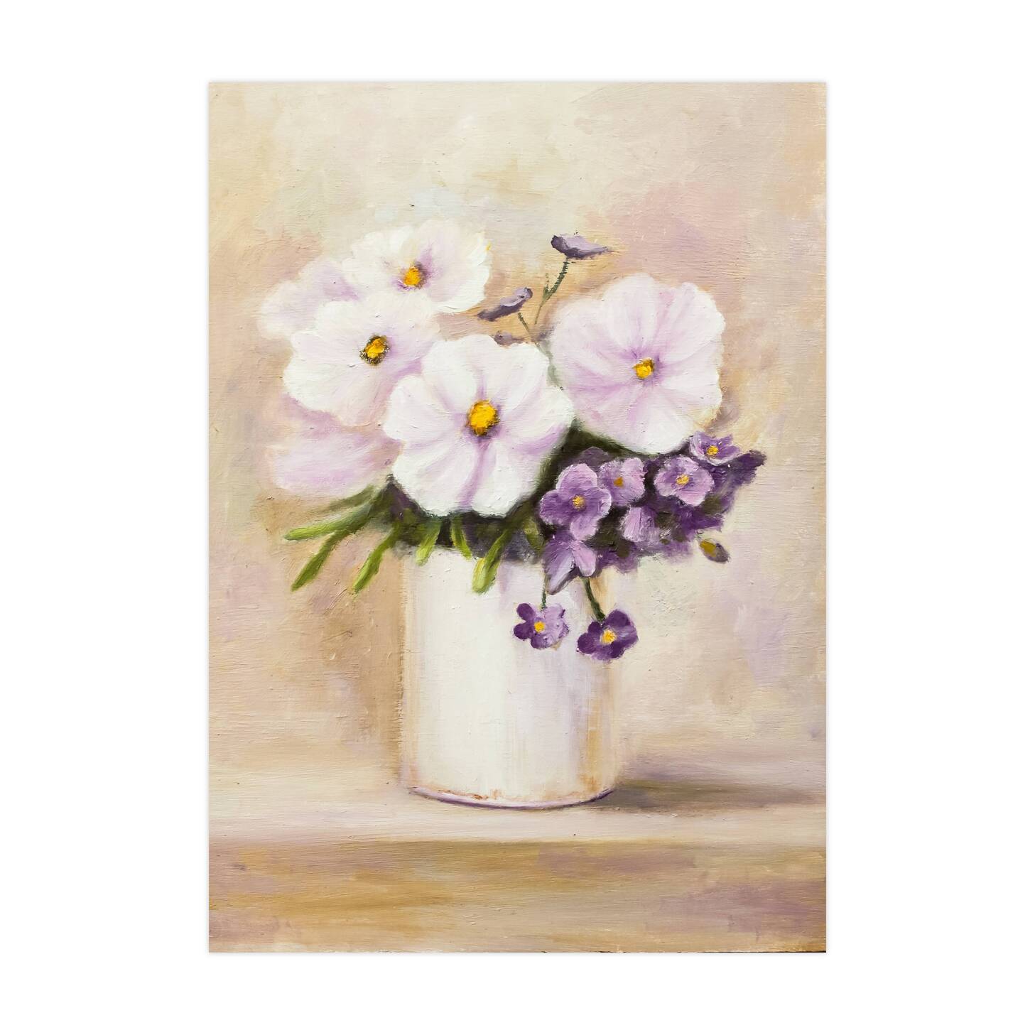 Cuadro al oleo de flores. Flores al oleo. Cuadro de flores.