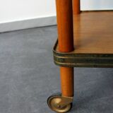 Wooden and brass bar cart, 30s.