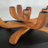 Scandinavian wooden candlestick 8 lights