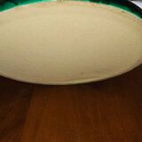 Grande lampe signée L. Drummer – céramique verte effet marbre