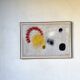 Tableau abstrait sur toile de lin dans le goût de Joan Miro
