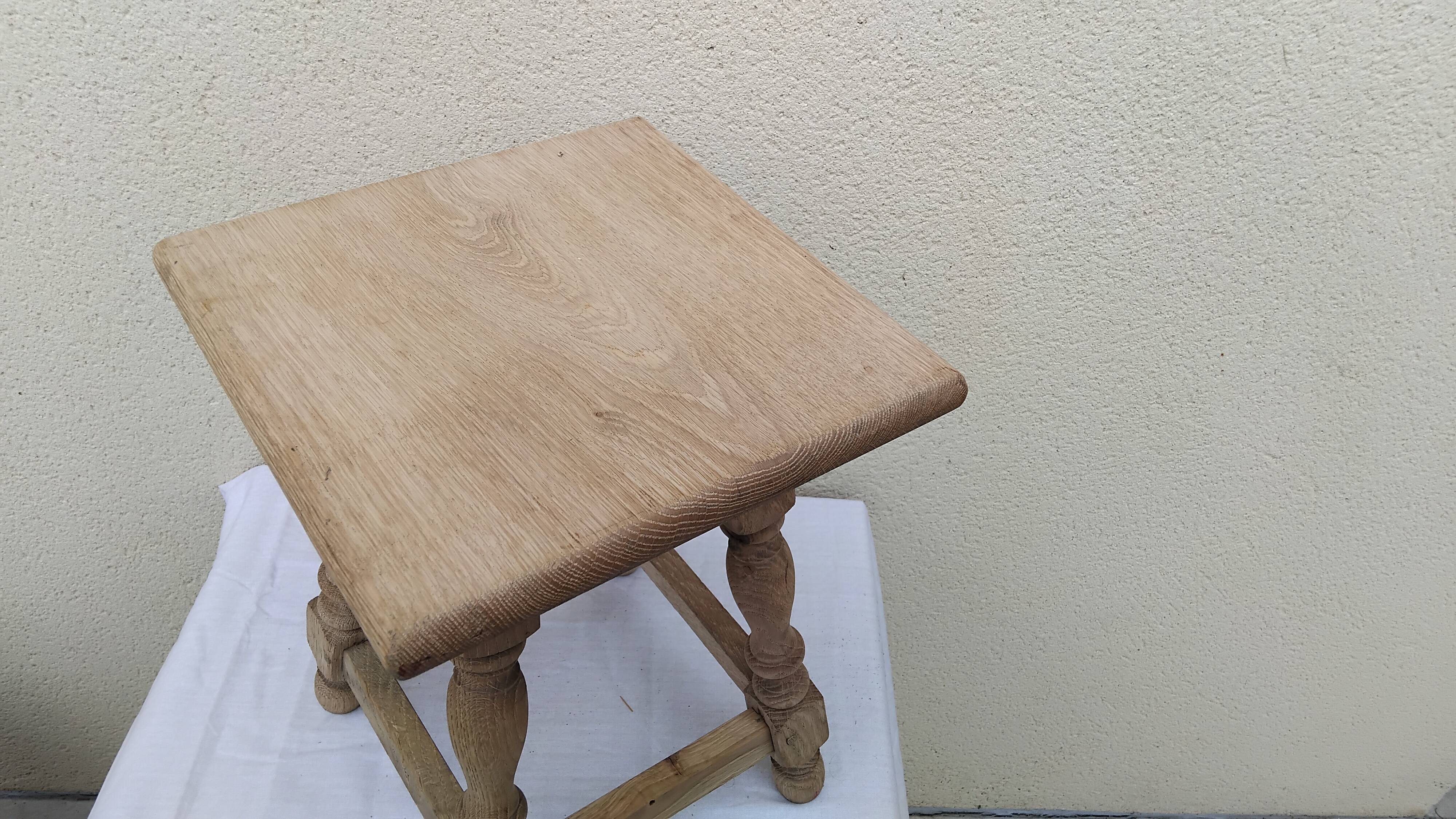 Old vintage sandblasted stool