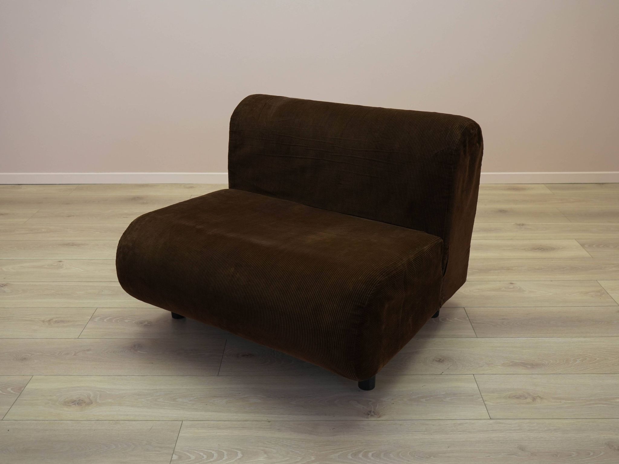 Brown armchair, Italian design, 1970s, made in Italy