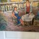 Ancient painting oil canvas pharaohs italy provence sun family
