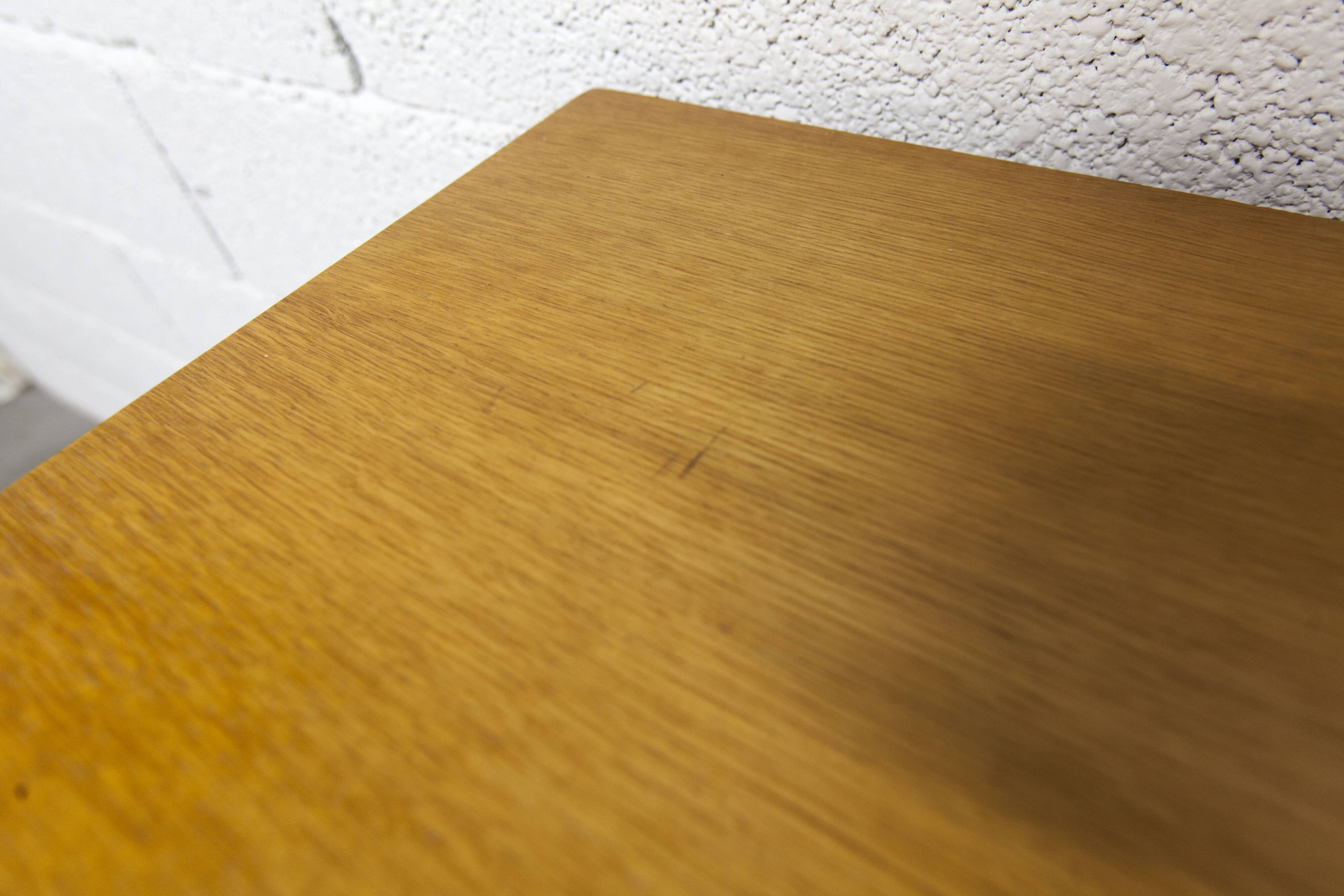 3-drawer chest with splayed legs, 1960s, honey color