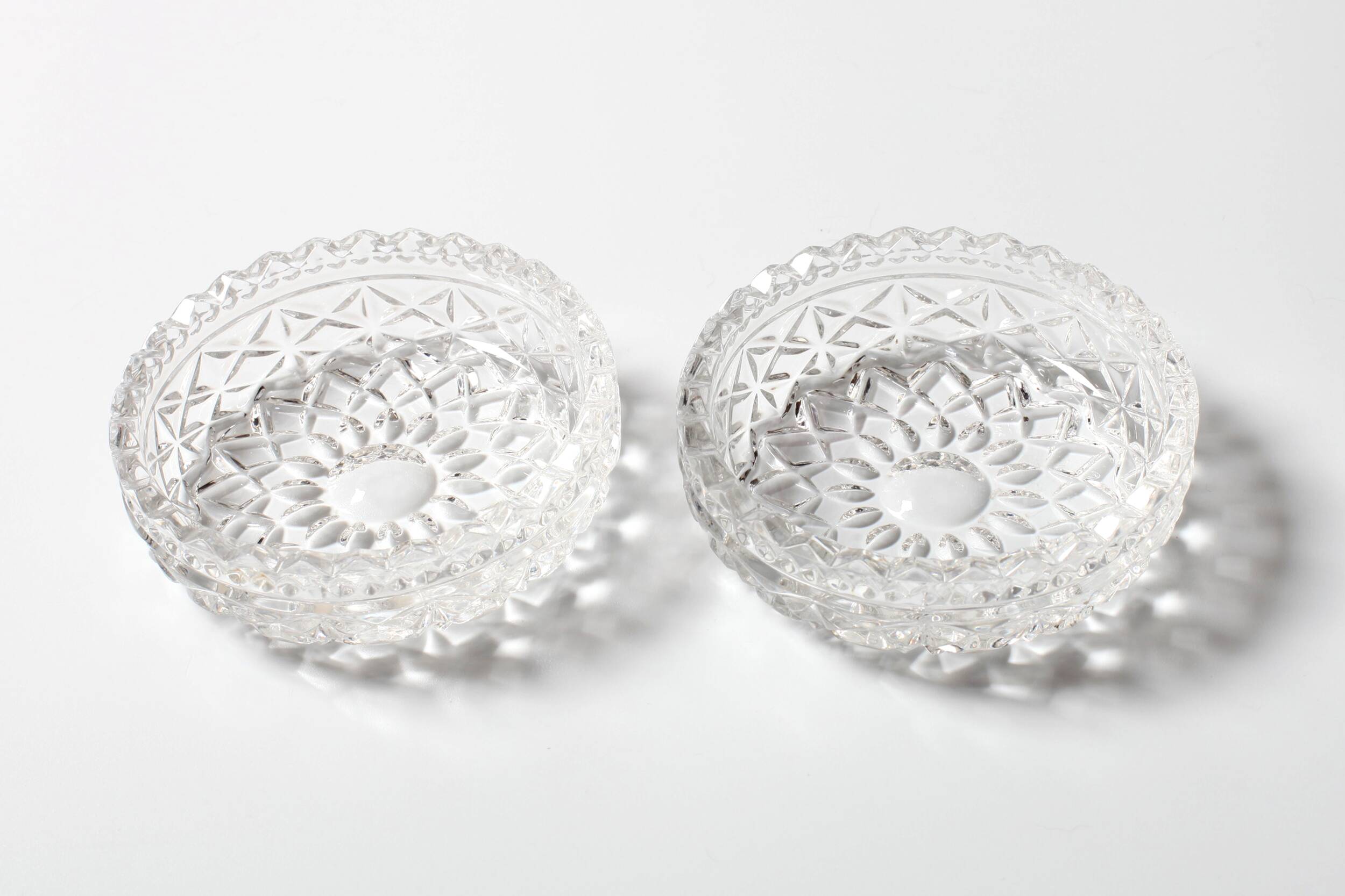 Mid-Century Crystal Bonbon Jar: Vintage Glass Jewelry Box, Italy 1970s