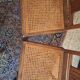 Set of 6 beautiful caned chairs in solid walnut Art Deco style.
