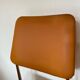 Paire de chaises chromé et skai orange