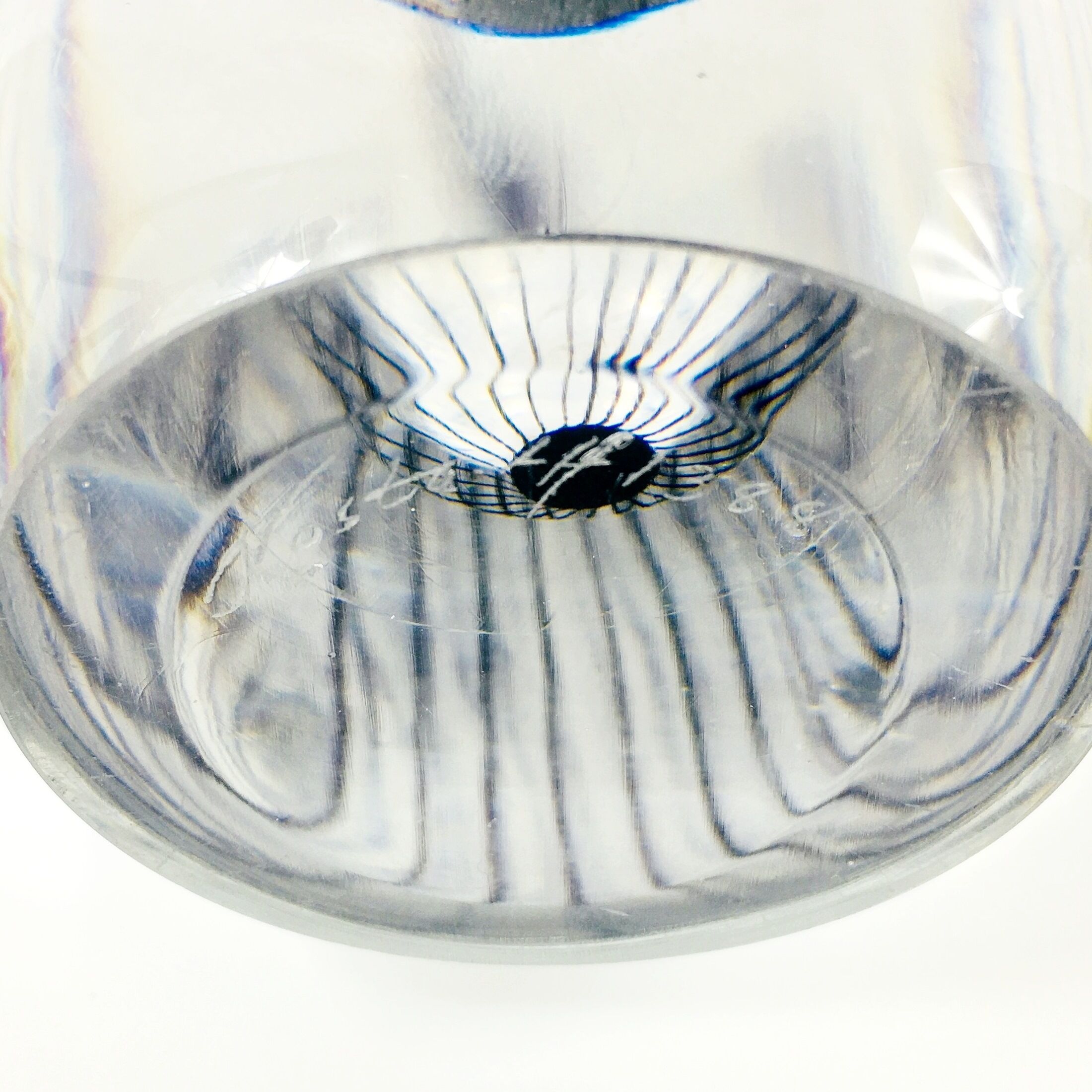 Large Mid-Century Scandinavian Striped Glass Vase by Vicke Lindstrand for Kosta, Sweden, 1950s