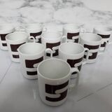 Set of 10 Georges Boyer Limoges cups
