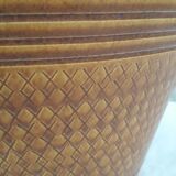 Ceramic pot cover signed