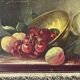 Pair of still life paintings with fruit, late 19th century.