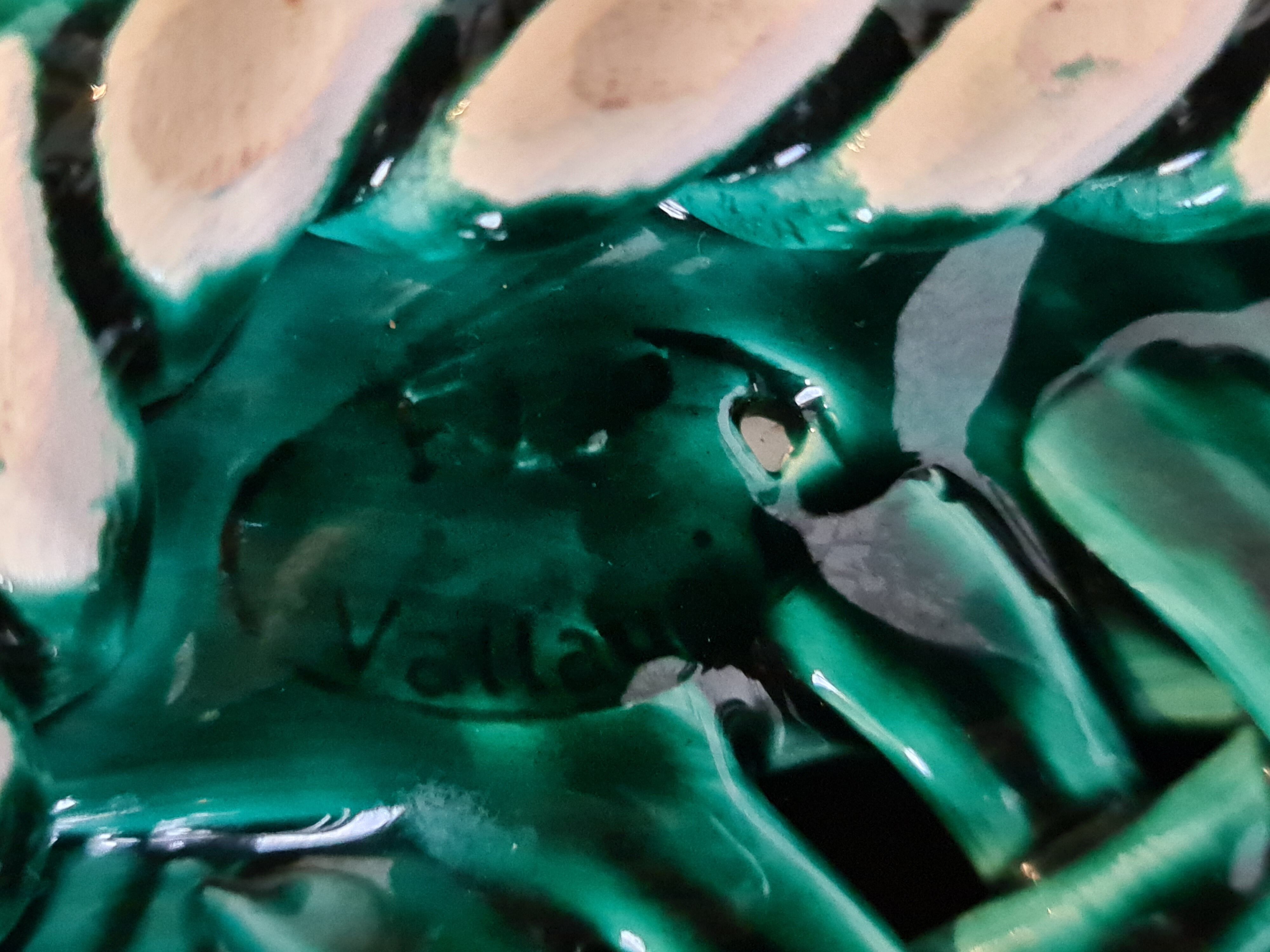 trivia signed Vallauris FPP in Massier green, 50