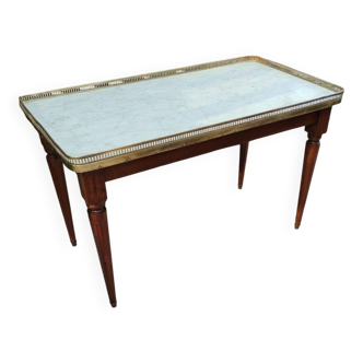 Table basse style louis xvi avec plateau marbre