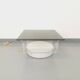 Vintage Italian square illuminated coffee table in glass and plexiglass