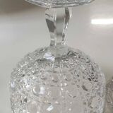 Large lead crystal candy dish/Drageoir. Tritschler Winterhalder. Dome shape, faceted patterns. Dim 30 x 15 cm