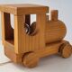 Vintage 1970 pine locomotive lamp