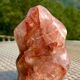 Hematoid Quartz Crystal Flame Sculpture