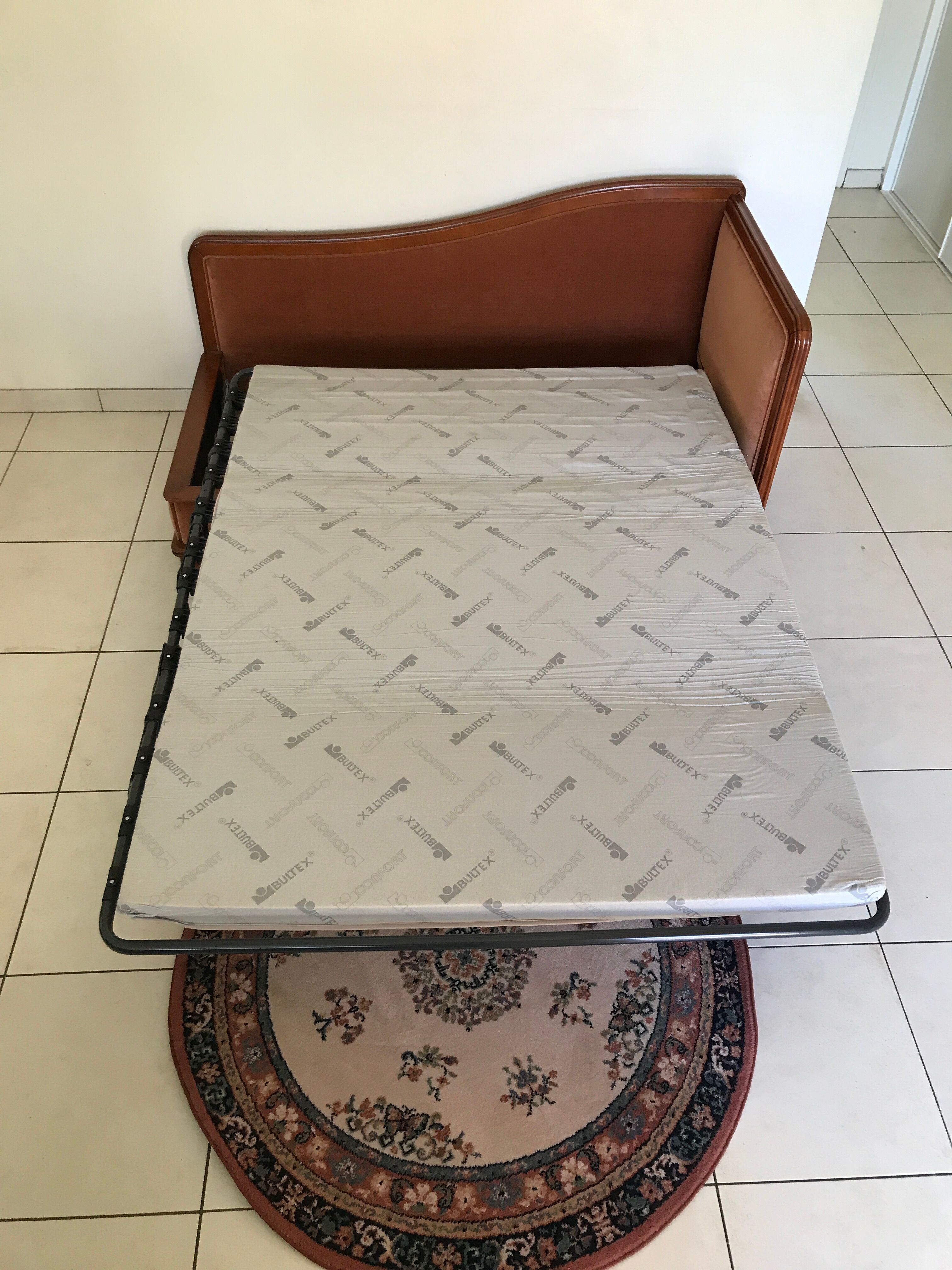 Méridienne velours  convertible années 50-60