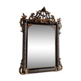 Old mirror Napoleon III black and gold