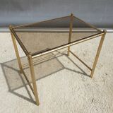 Coffee table bamboo smoked glass