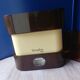 Kitchen scale vintage Terraillon 4000 color brown and beige complete, 70s