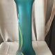 Vase en pâte de verre a decor d'iris