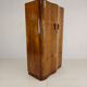 Superb English Art Deco wardrobe in burr walnut – 1930s
