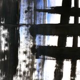 Original and unique abstract painting - Tribute to Soulages